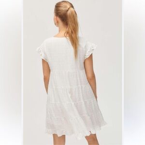Urban Outfitters White Textured Mini Dress